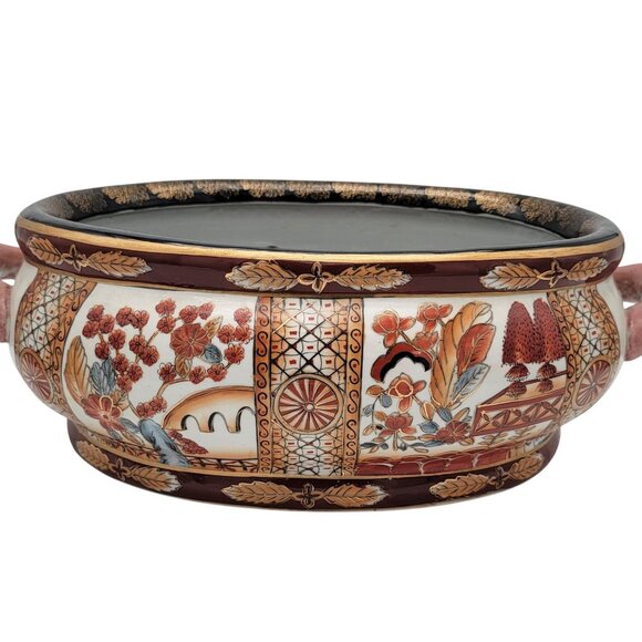 Large Chinese Foot Bath Planter with Goldfish - Picture 1 of 8